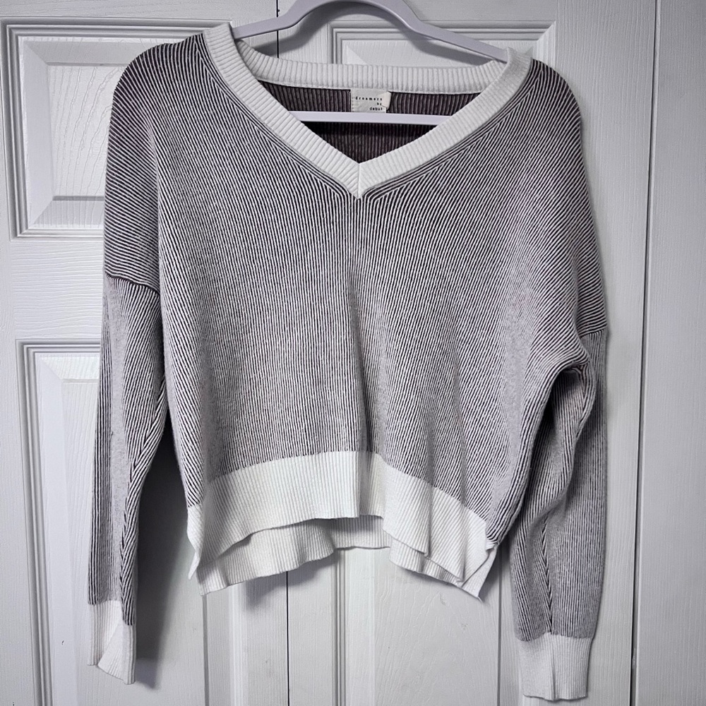Women's Boutique Brown and Cream Sweater